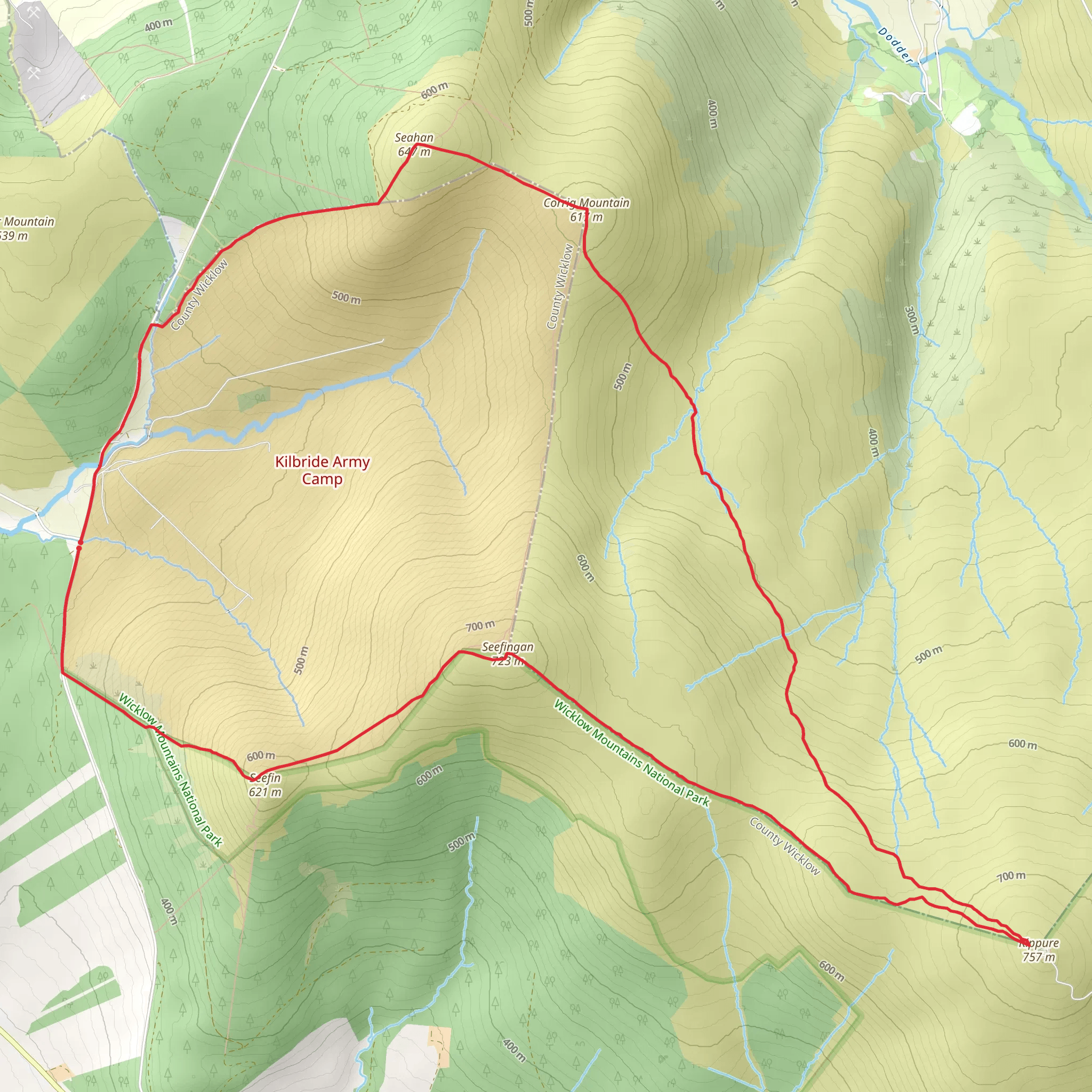 Kippure Loop mobile static map