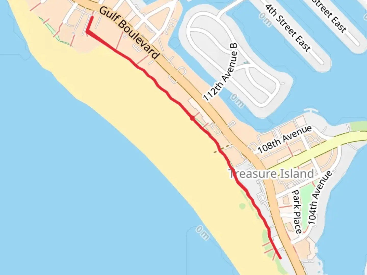An image depicting the trail Treasure Island Walk and its surrounding area.