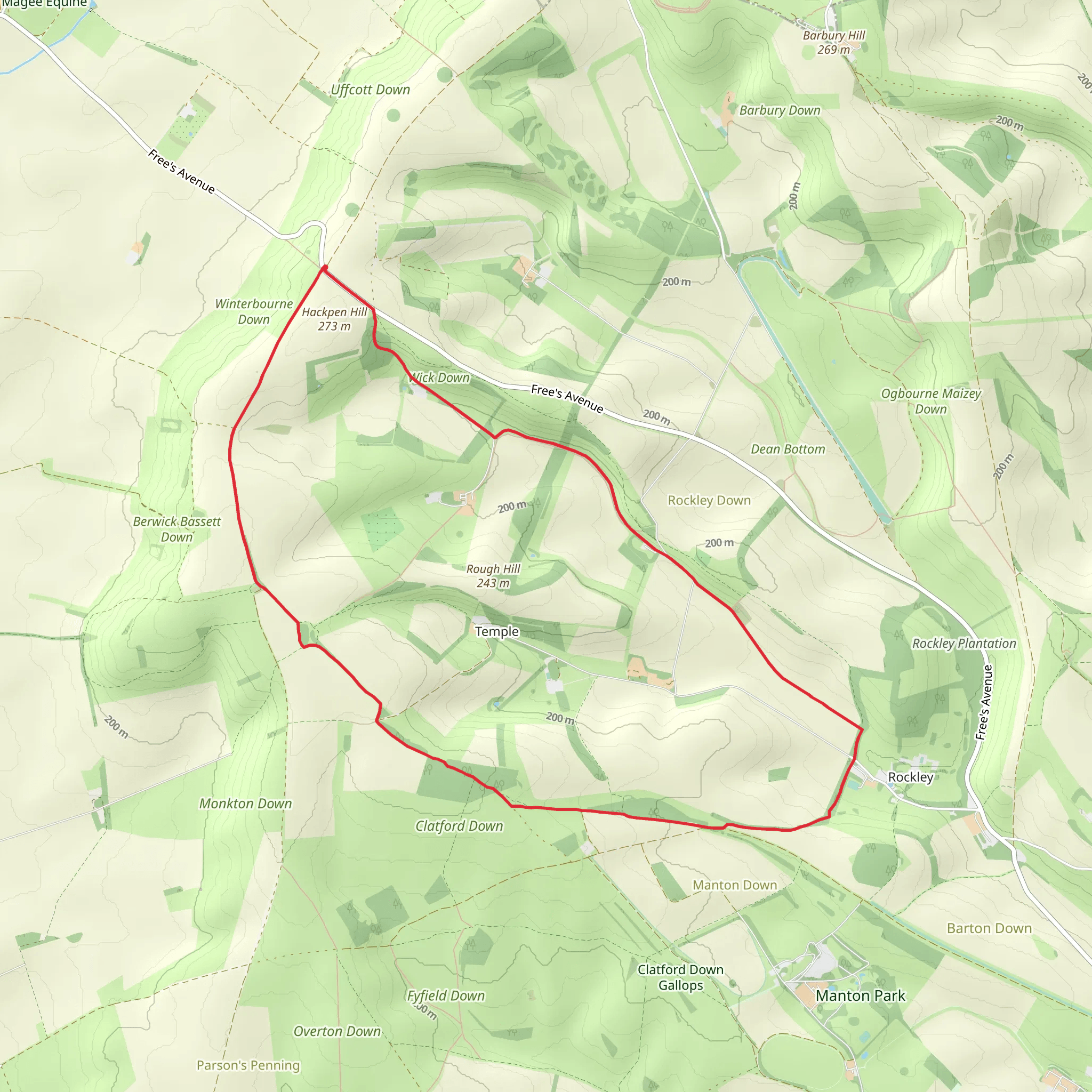 Shoulder of Mutton Plantation and Totterdown Wood Loop mobile static map