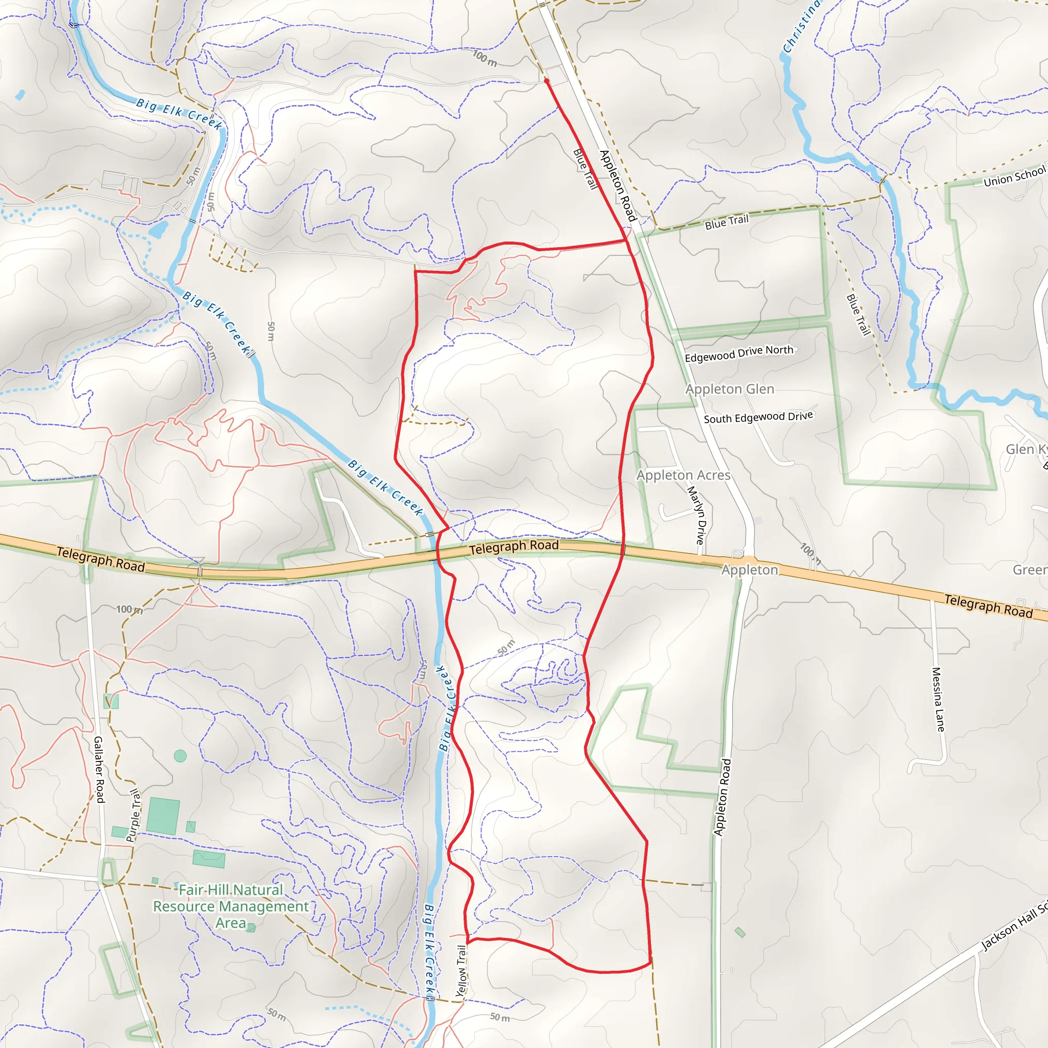 Loop Beside Big Elk Creek mobile static map