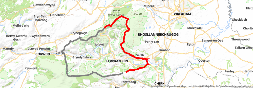 Llangollen Circular Trail stage 2 Map