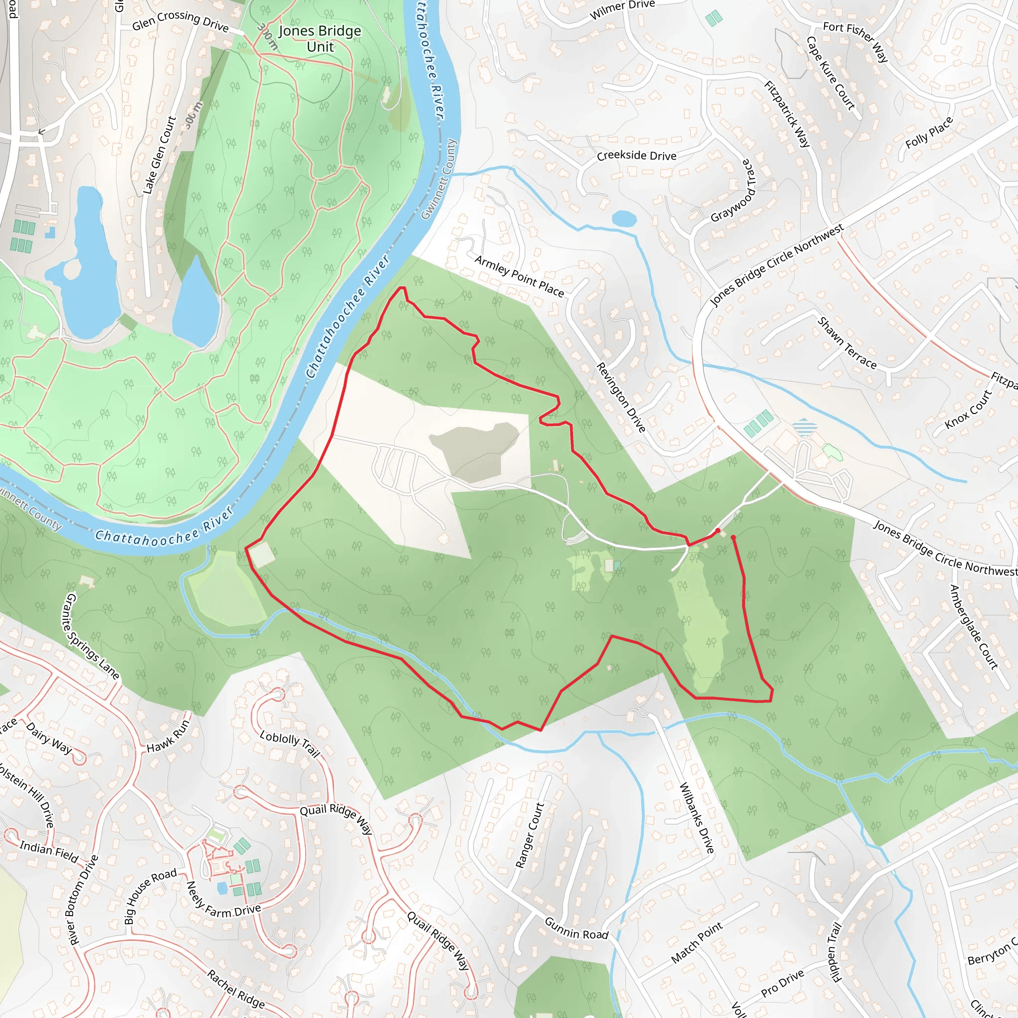 Chattahoochee River National Recreation Area Loop mobile static map