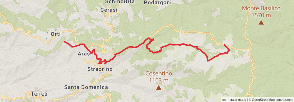 Sentiero Italia - Calabria Section stage 69 Map