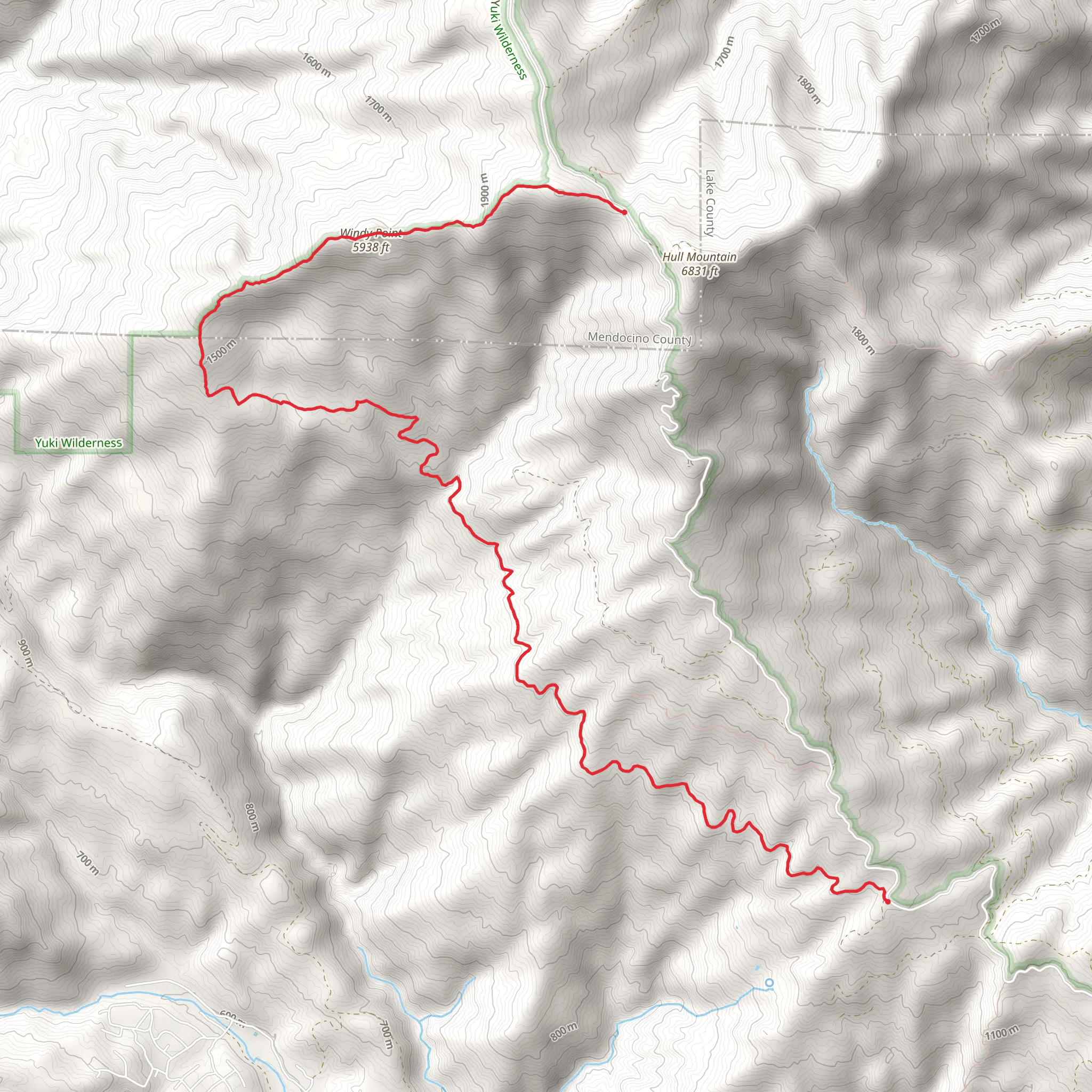 Windy Point Trail mobile static map