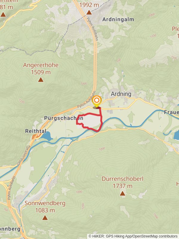 Pürgschachen Moor Loop mobile static map