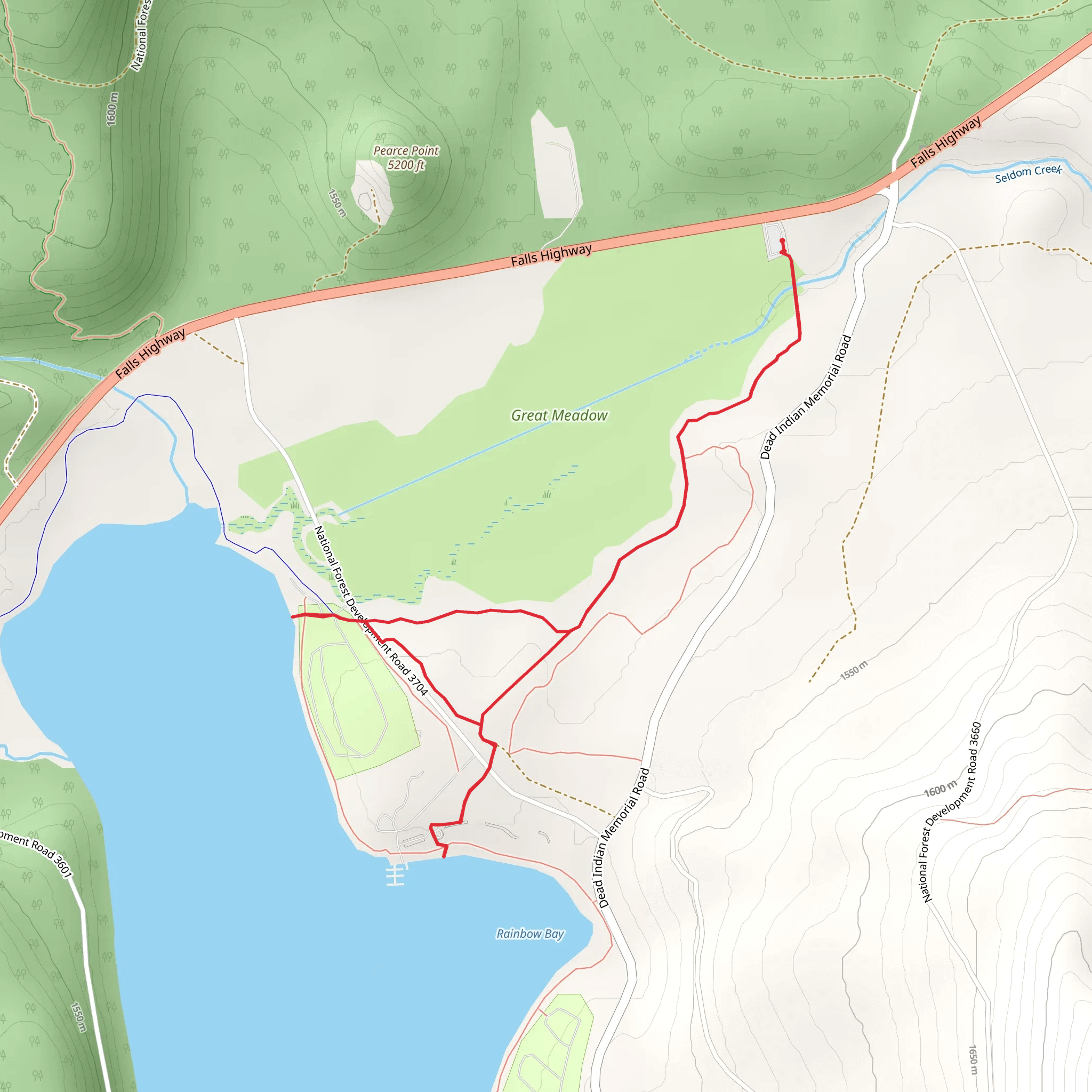 Lake of the Woods and High Lakes Trail mobile static map