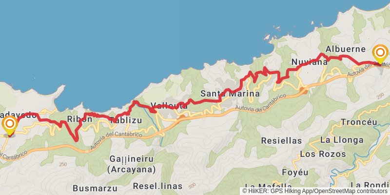 Camino del Norte stage 31 Map