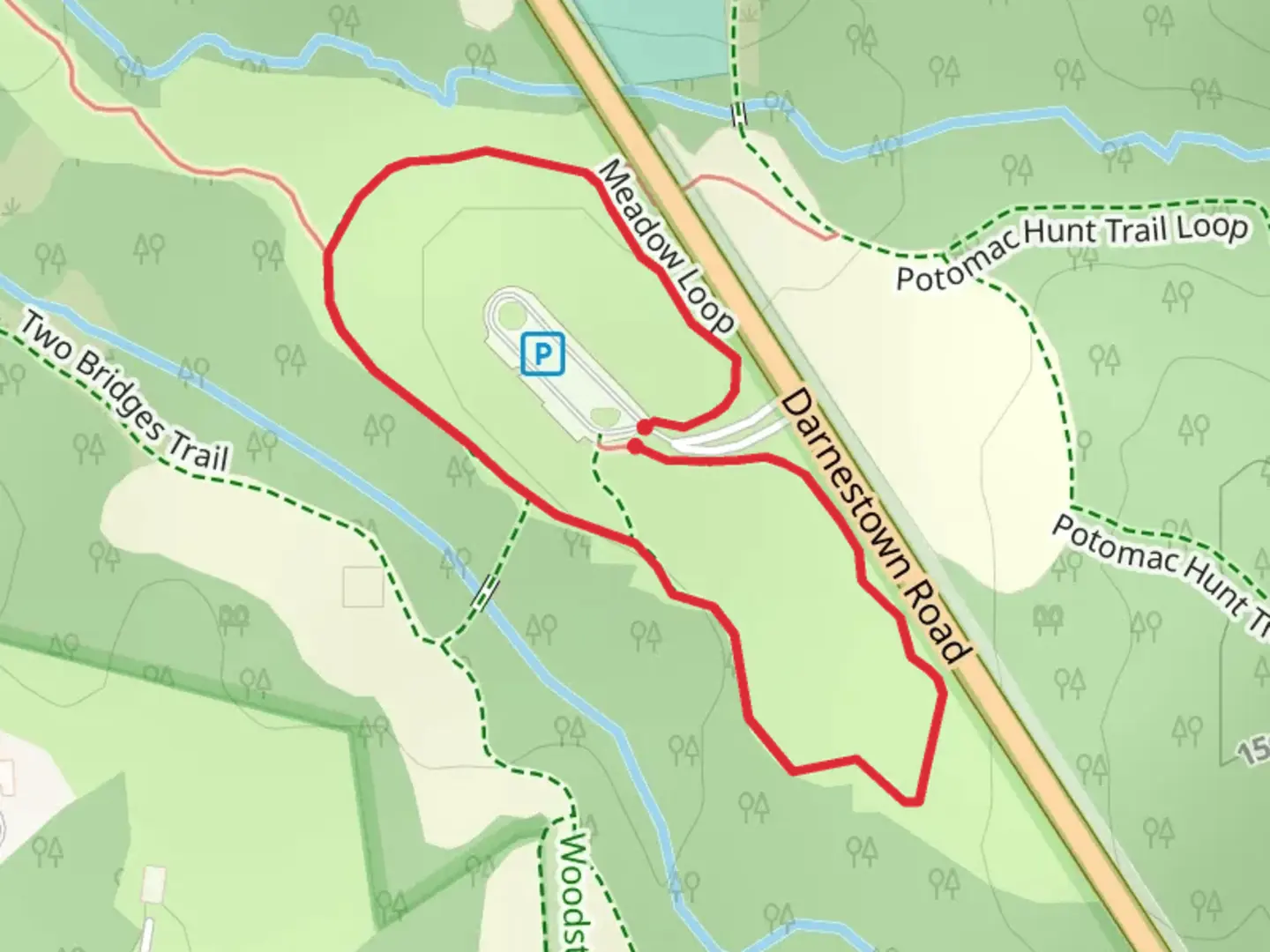An image depicting the trail Meadow Loop and its surrounding area.