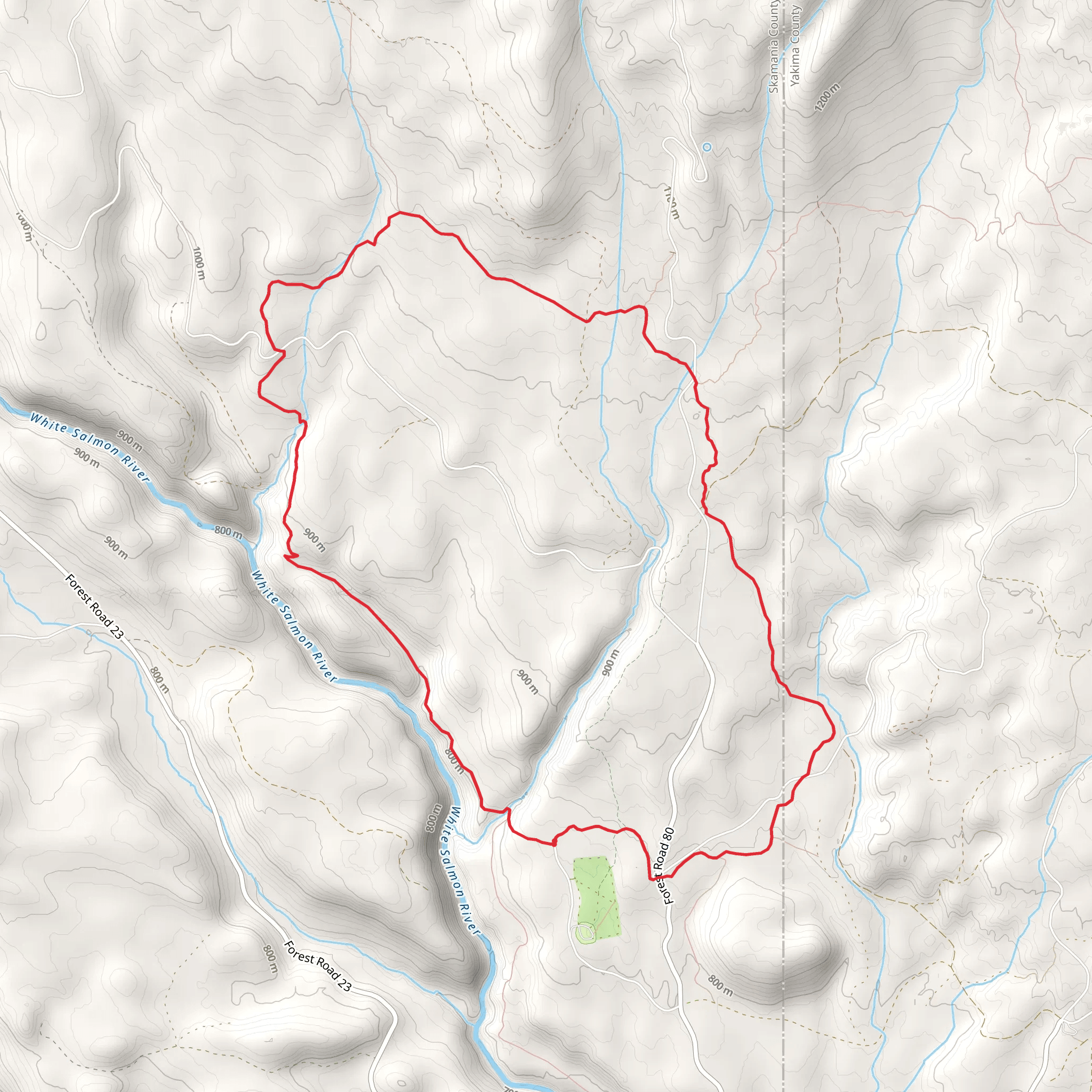 Buck Creek and Morrison Creek Loop Trail mobile static map