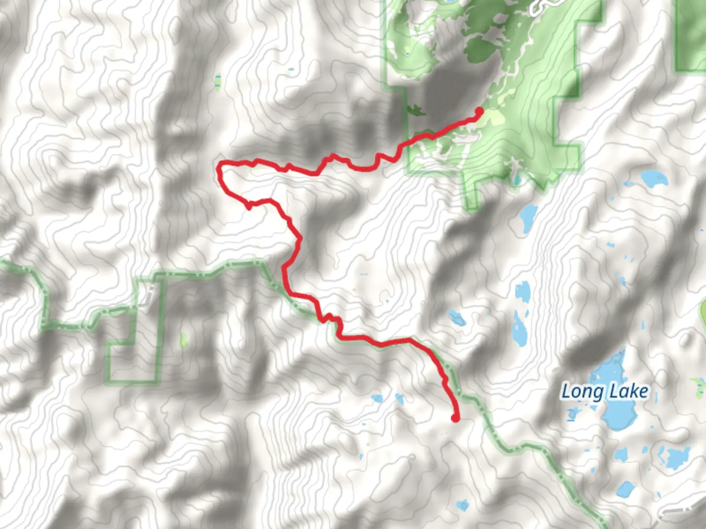 An image depicting the trail Johnsville-McRae Road and its surrounding area.