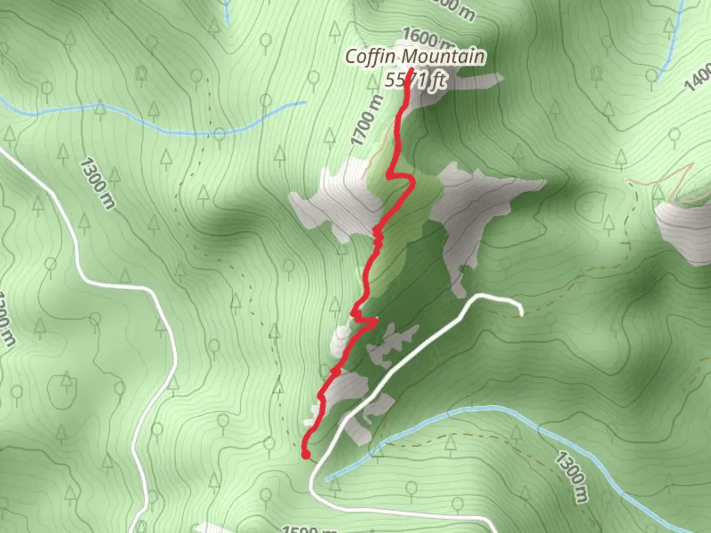 An image depicting the trail Coffin Mountain Trail and its surrounding area.