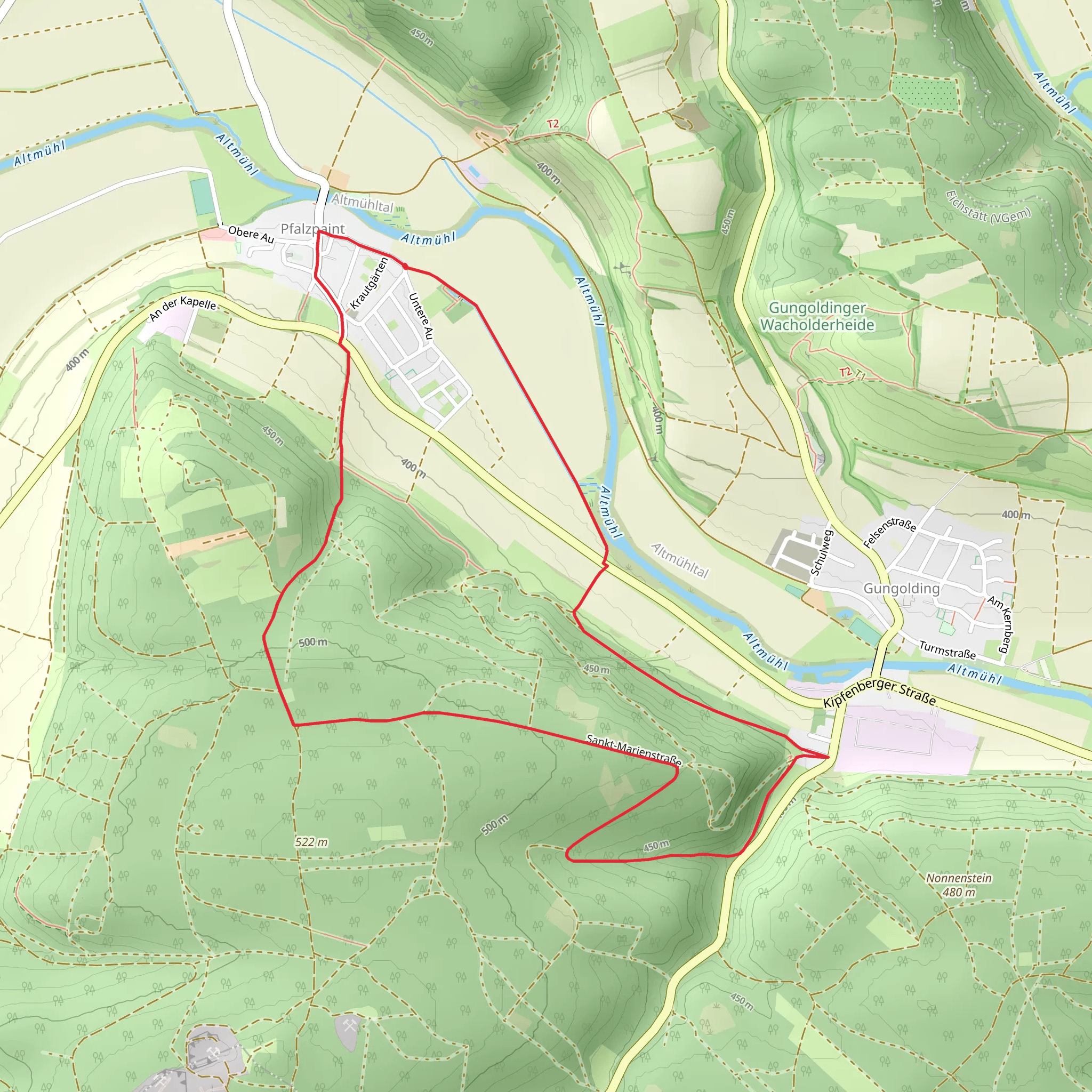Rundwanderweg Kipfenberg mobile static map