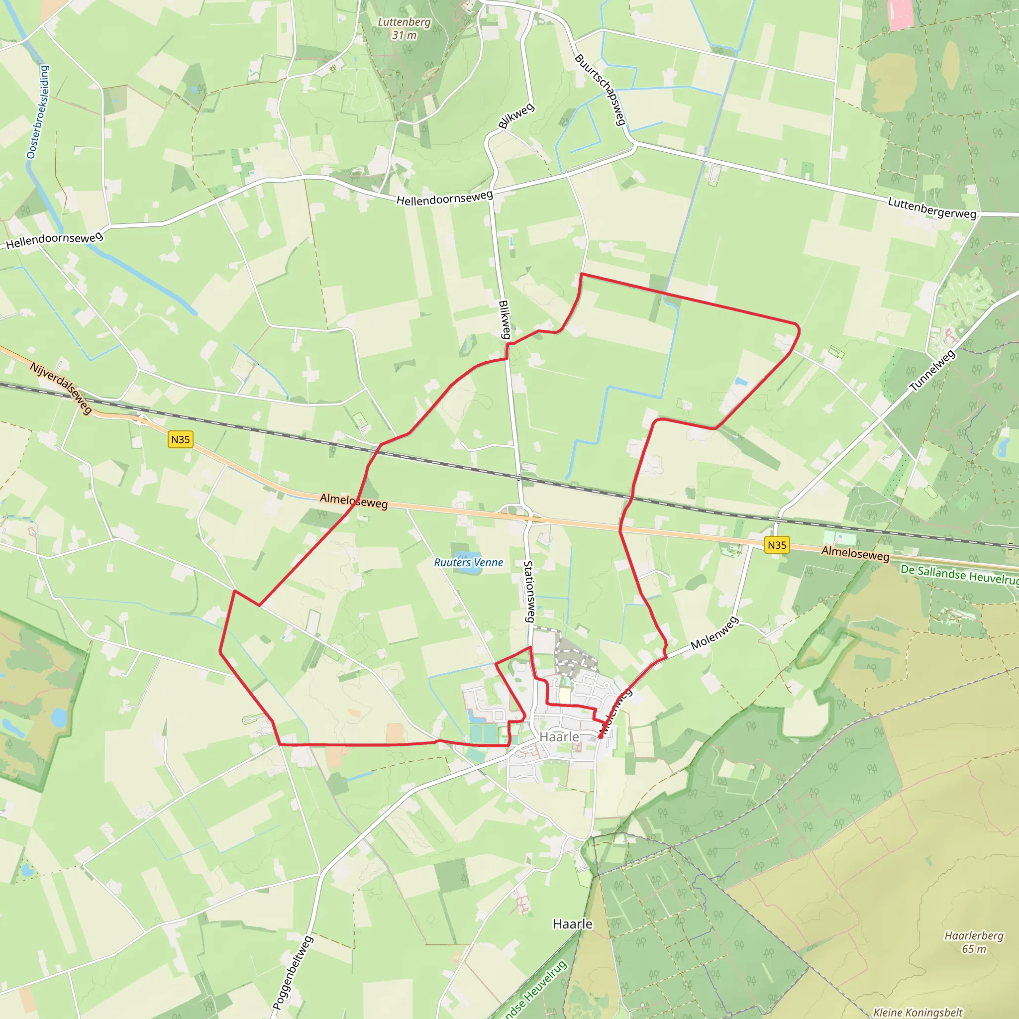 Koers Weg and Veldhuis Weg Loop mobile static map