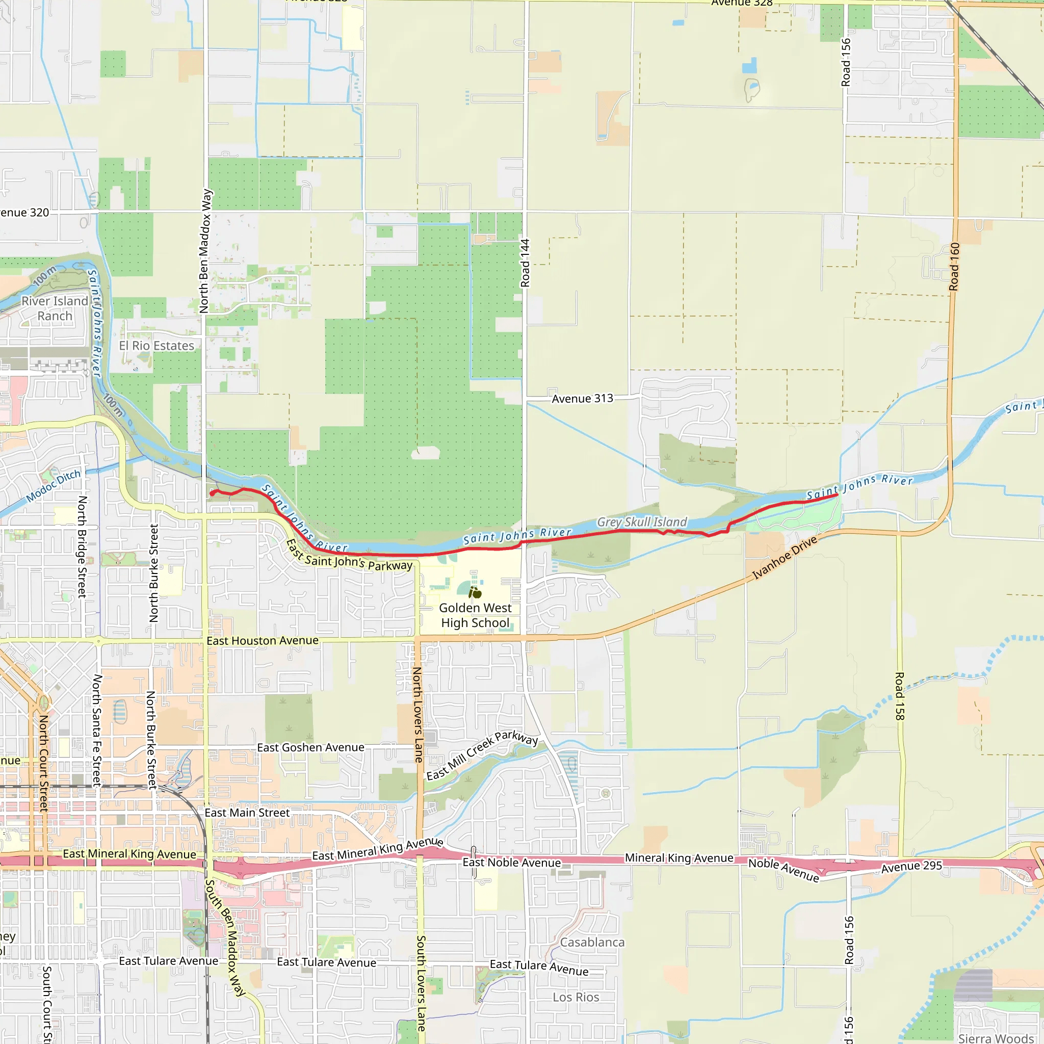 Saint Johns Recreational Park and Cutler Park Walk mobile static map