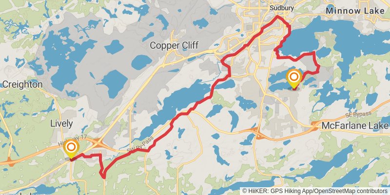 Waterfront Trail stage 113 Map