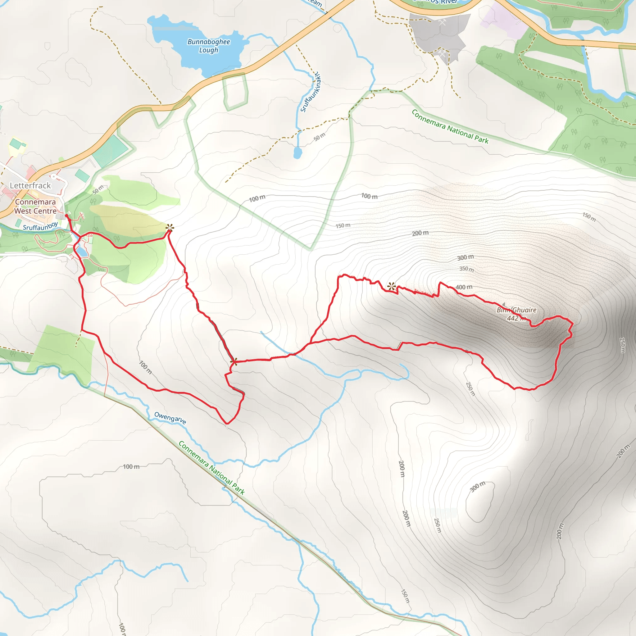 Binn Ghuaire Loop mobile static map