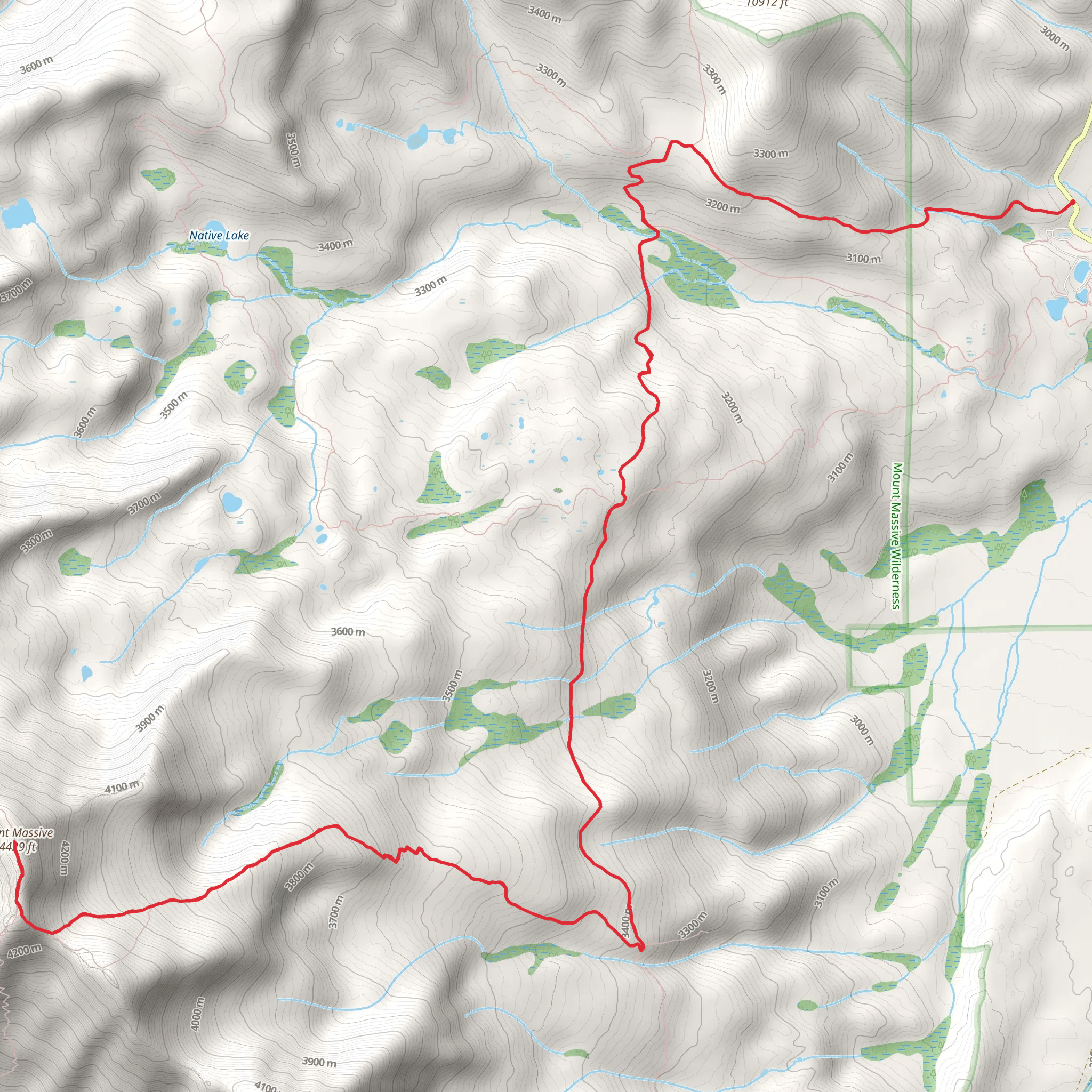 Mount Massive mobile static map