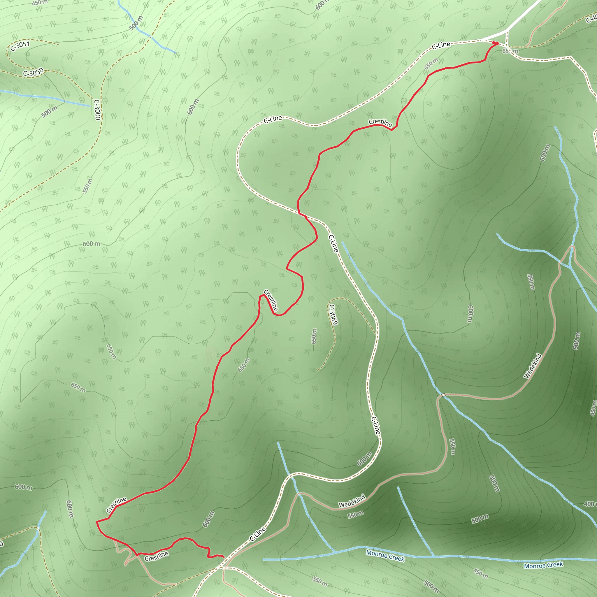 Crestline mobile static map