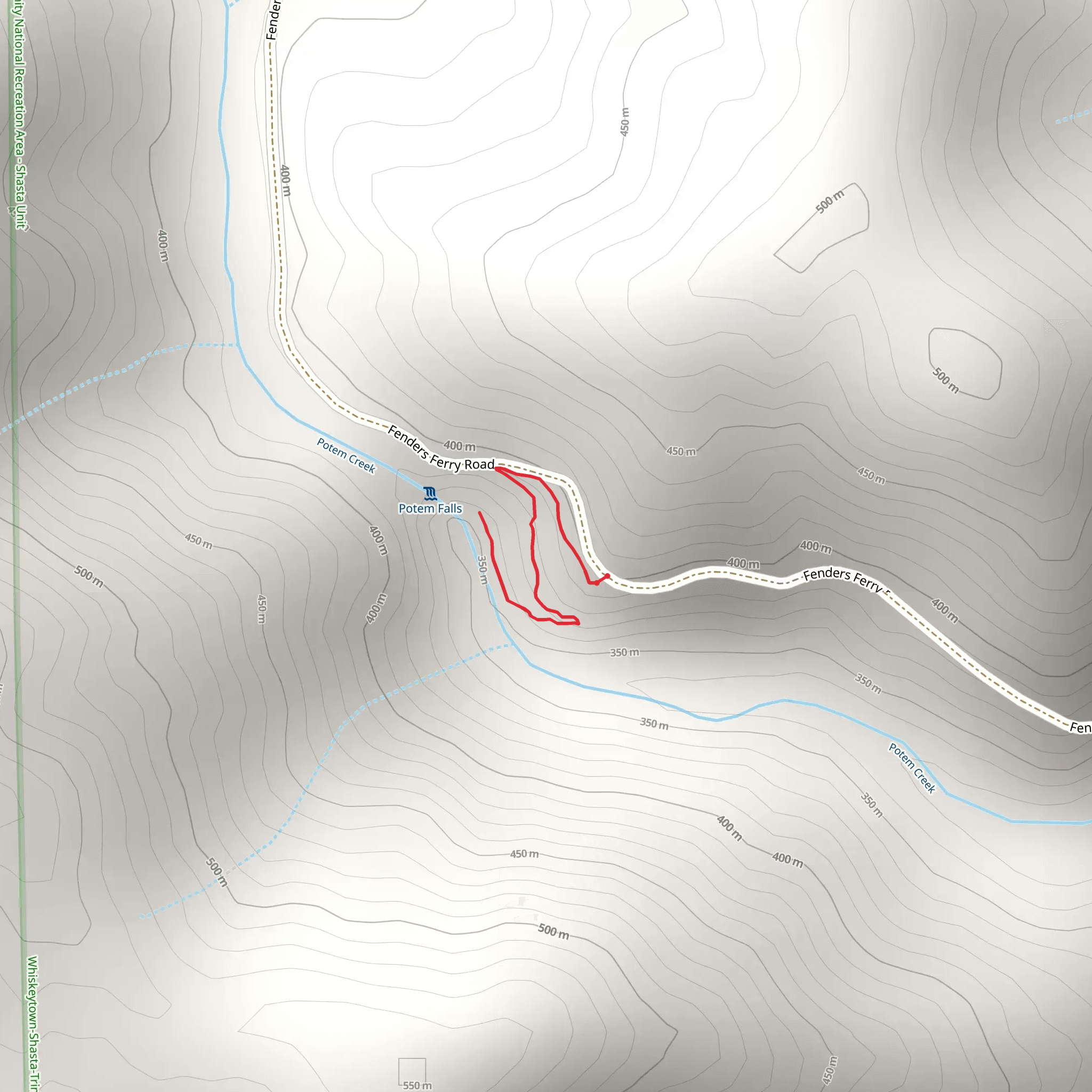 Potem Falls Trail mobile static map