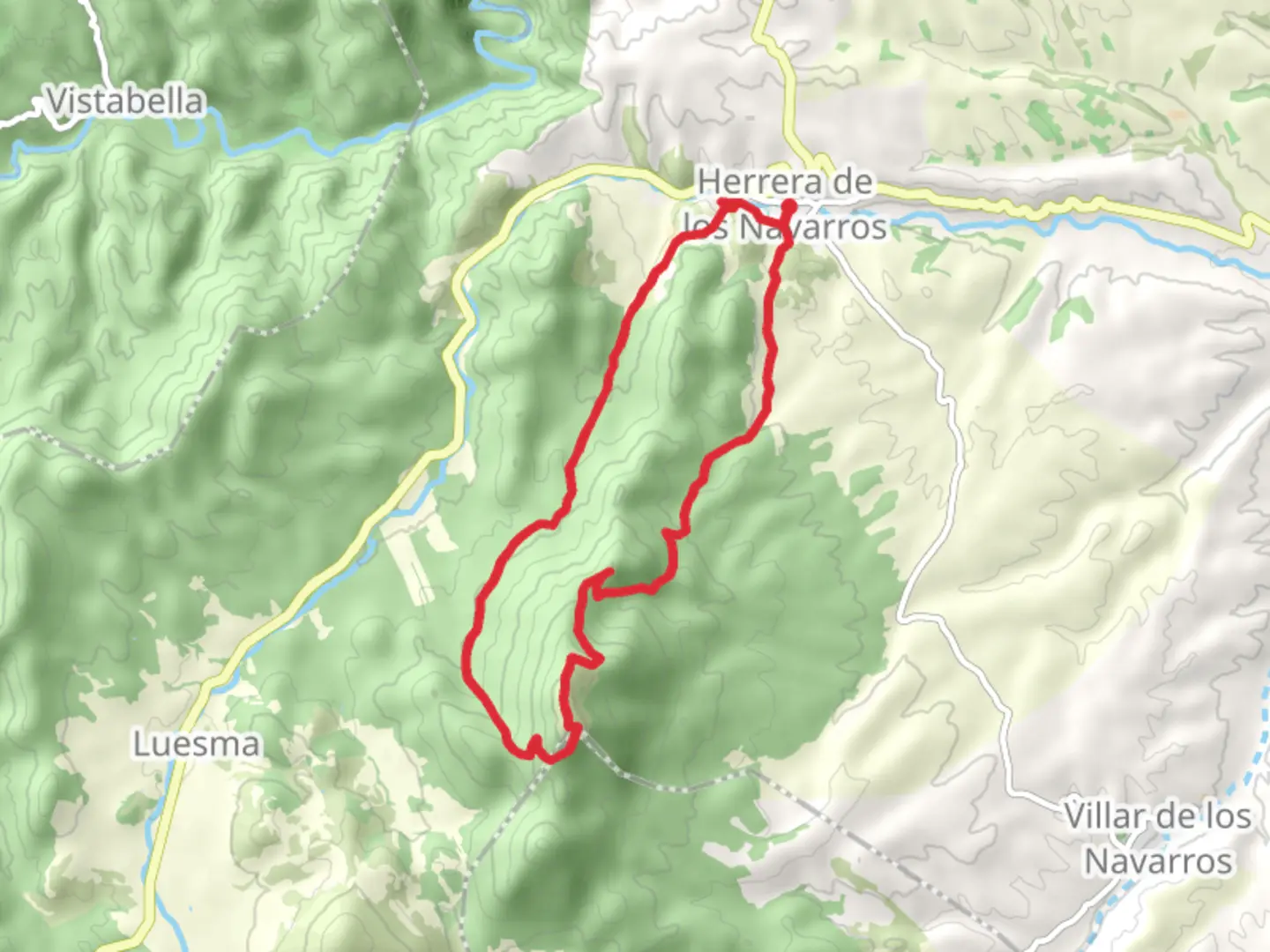 An image depicting the trail Herrera de los Navarros - Virgin of Herrera PR Z 25 and its surrounding area.