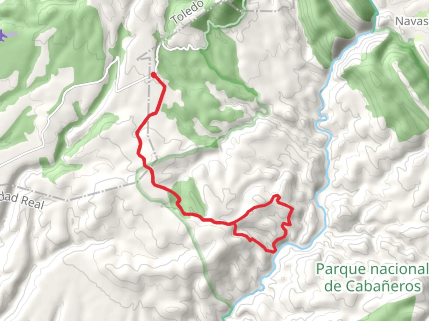 An image depicting the trail Ruta de Valhondo and its surrounding area.