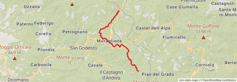 Sentiero Italia - Apennines Section stage 20 Map