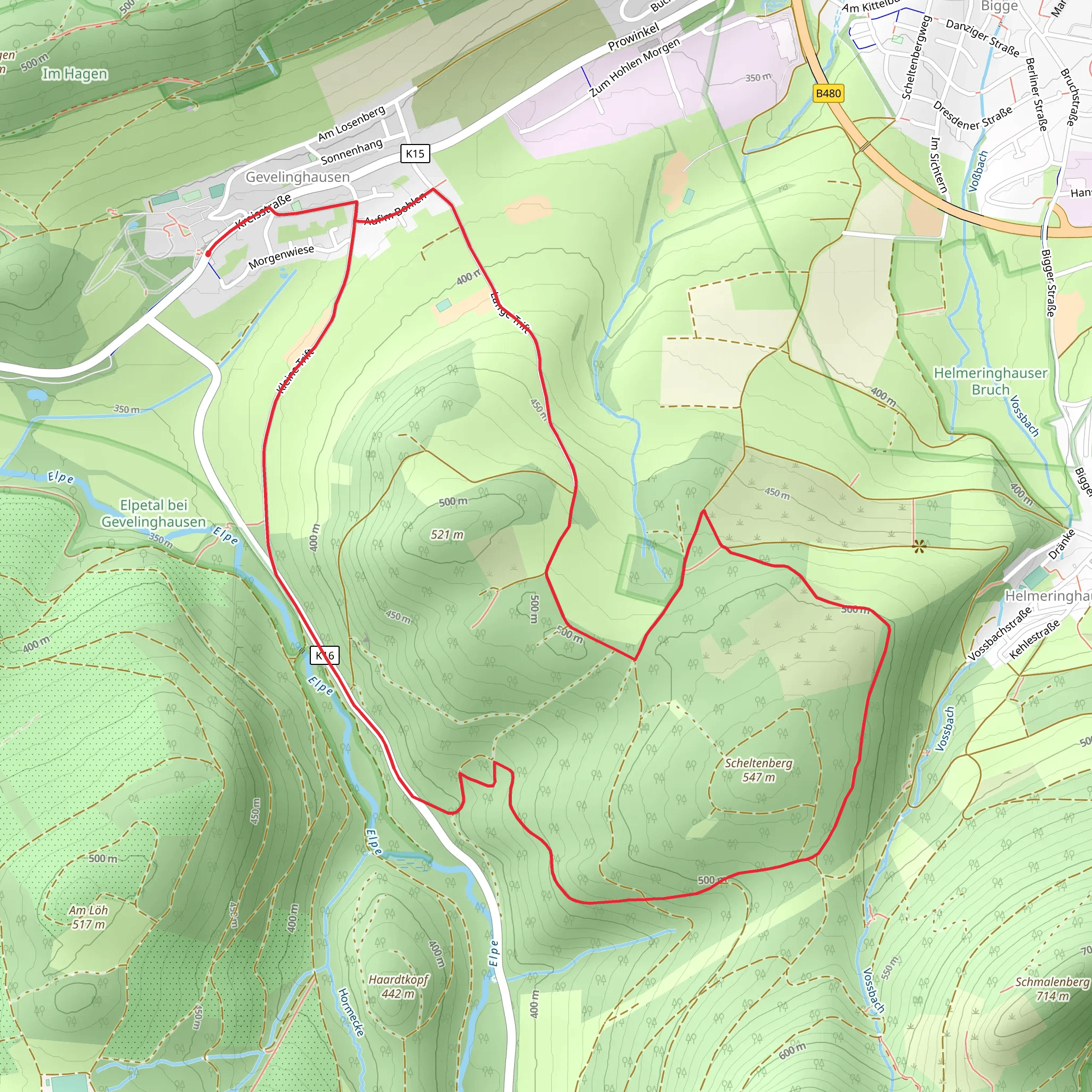 Scheltenberg Loop mobile static map