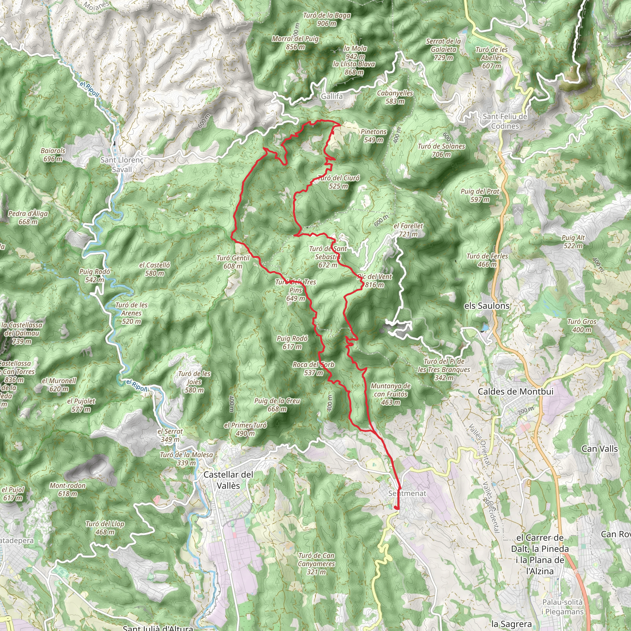 Sentmenat Circular Path PR C 48 mobile static map
