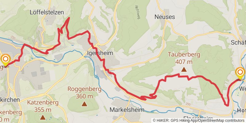 Jakobsweg Main-Taubertal stage 7 Map