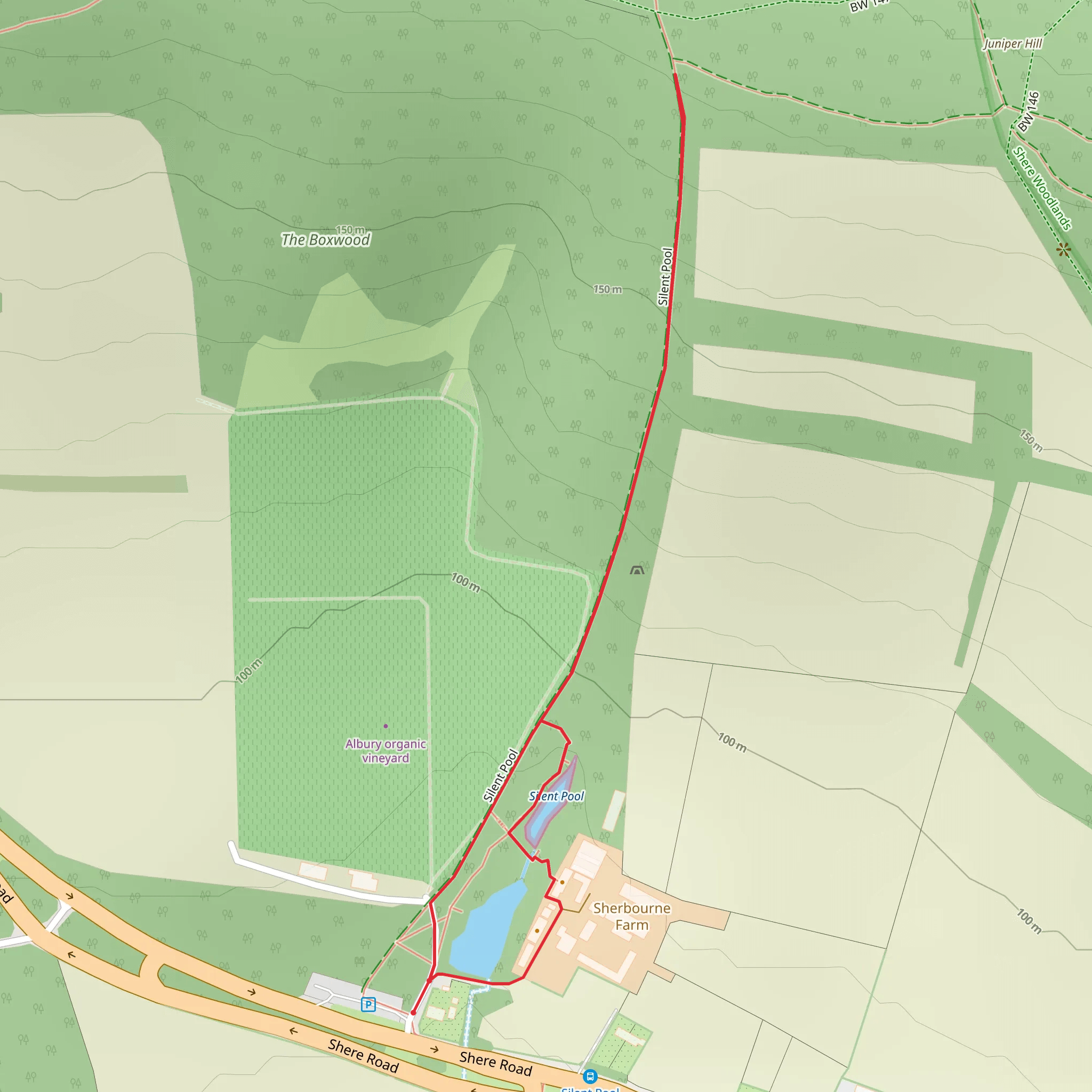 Silent Pool Walk mobile static map