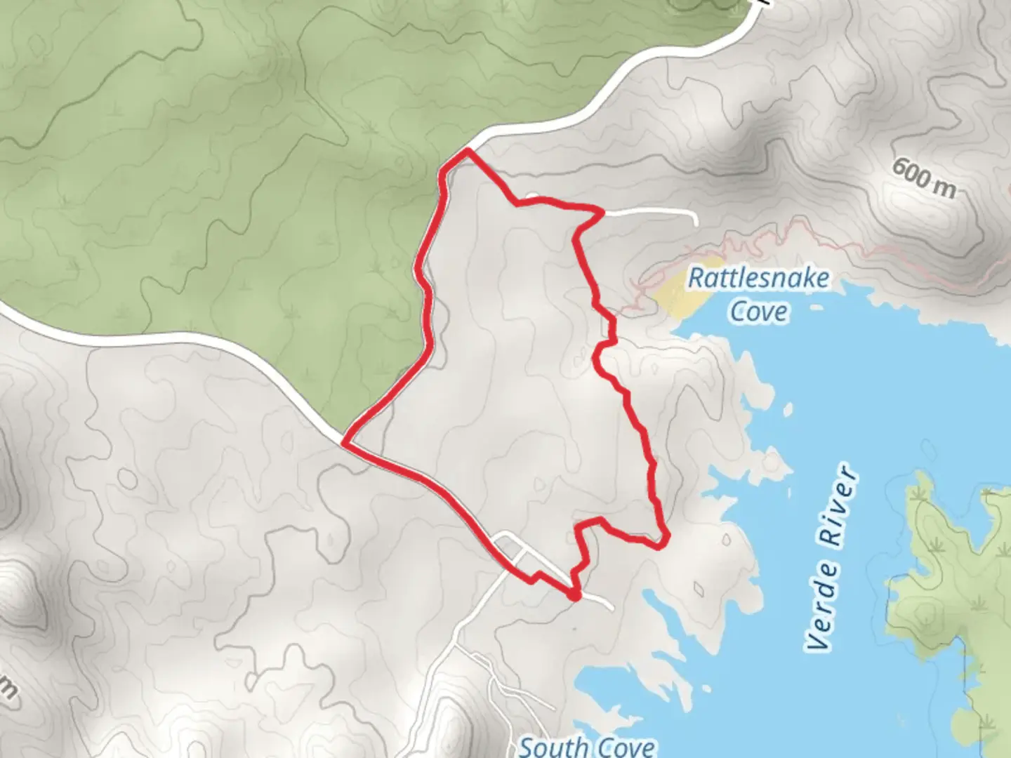 An image depicting the trail Bartlett Dam Road Loop - Verde River and its surrounding area.