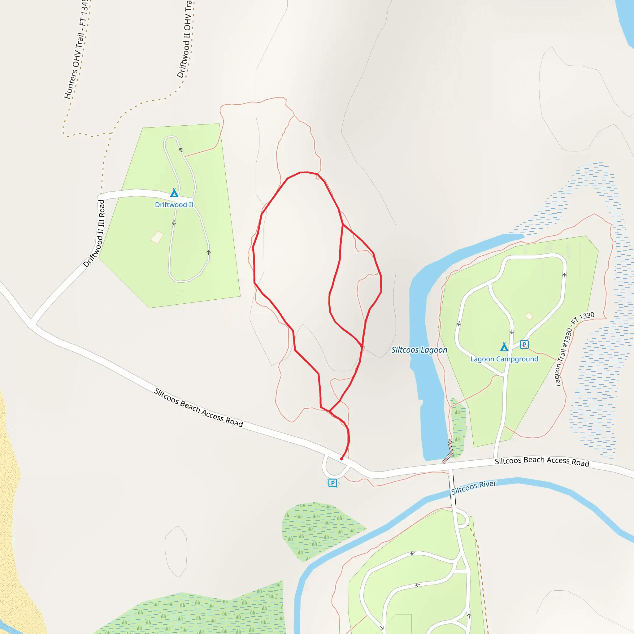 Chief Tsiltcoos Trail mobile static map