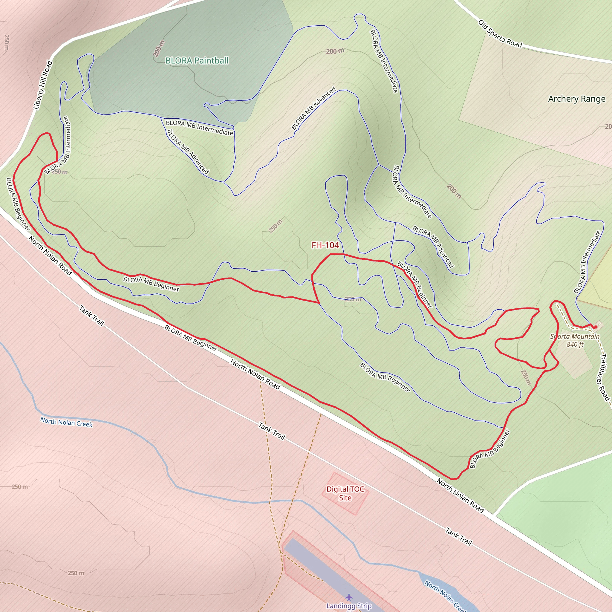 Sparta Mountain Loop mobile static map