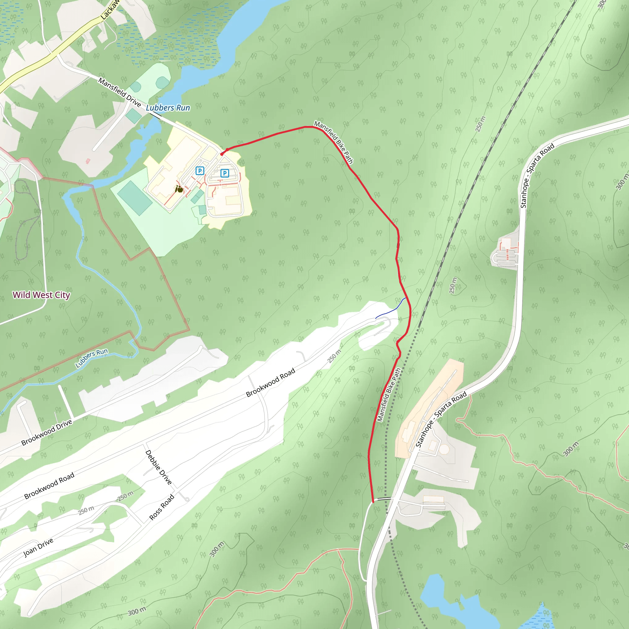Mansfield Path mobile static map