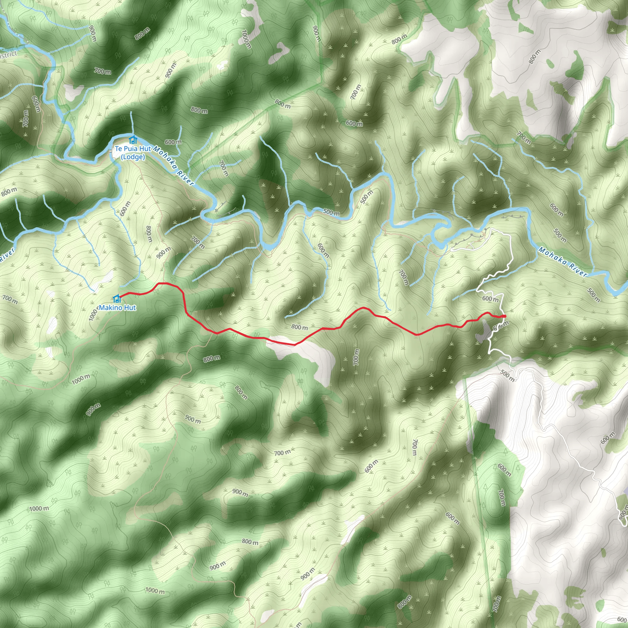 Makahu Road to Makino Hut mobile static map