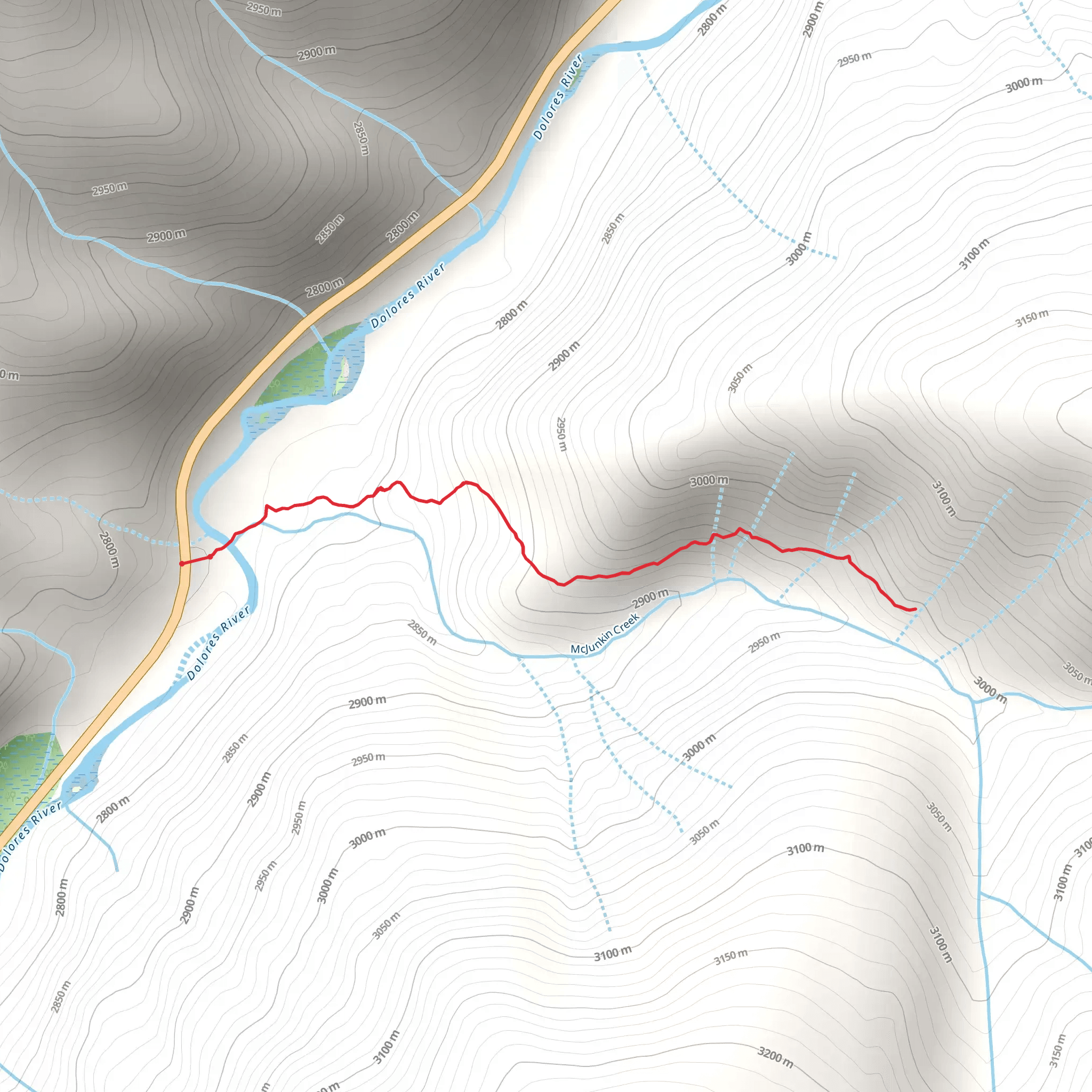 McJunkin Trail mobile static map