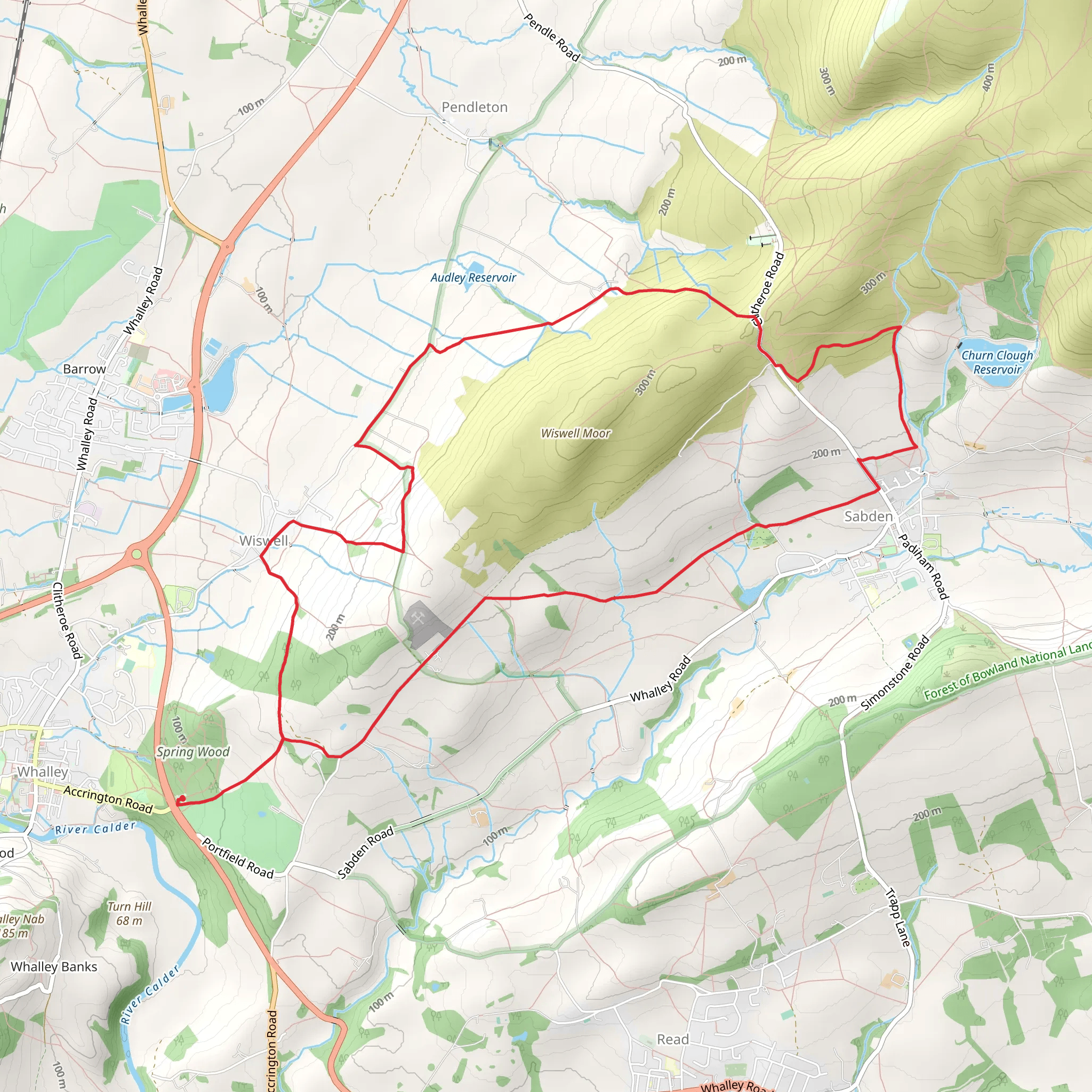 Manor Wood and Deer Park Wood Loop mobile static map