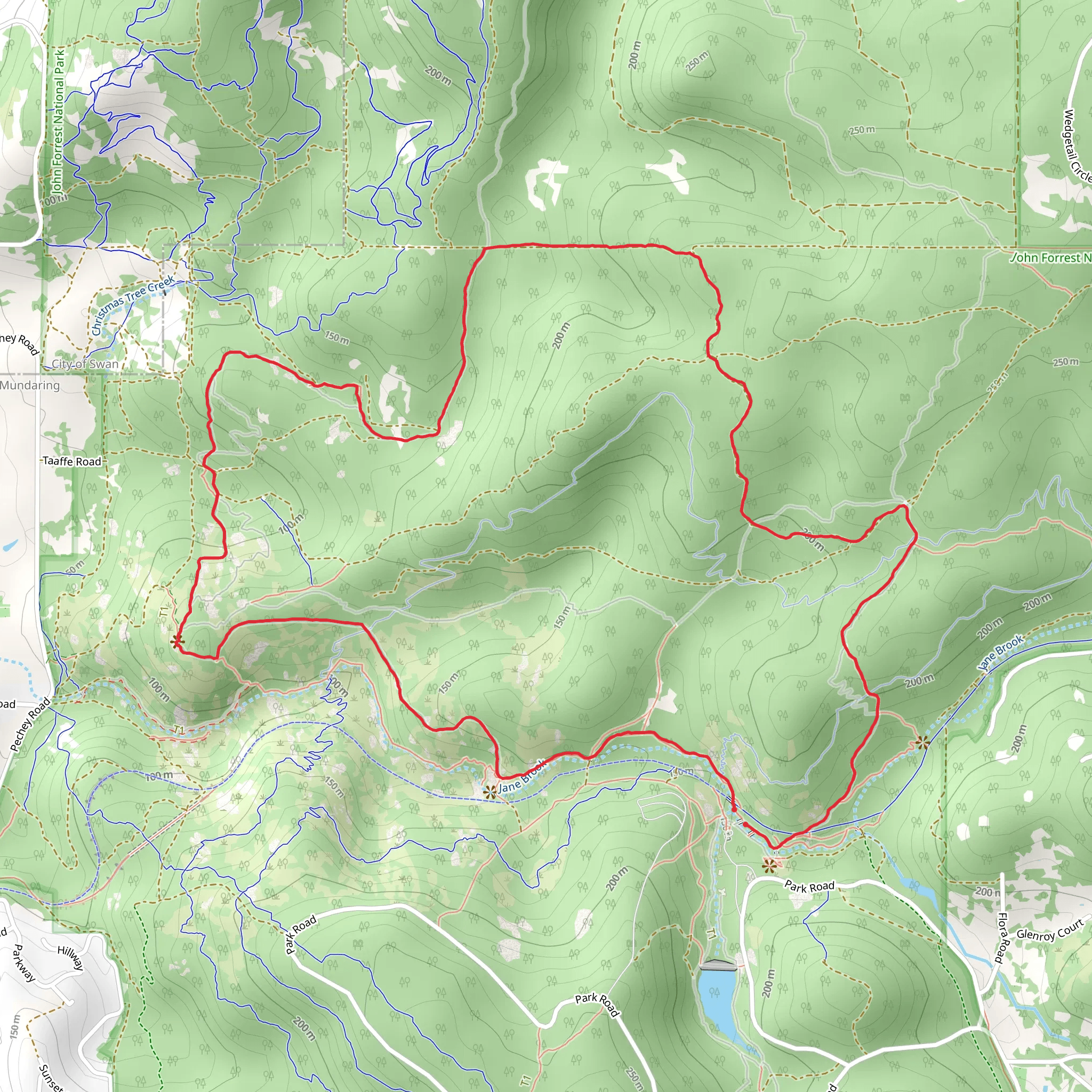 Christmas Tree Creek Walk Trail mobile static map