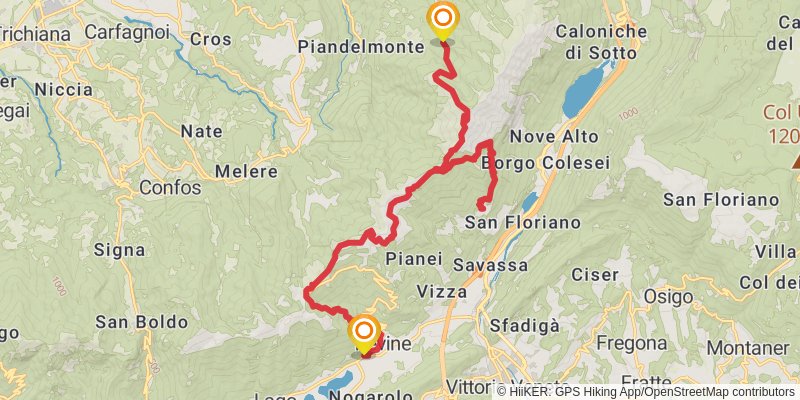 Dream Path - Traumpfad - Munich to Venice stage 31 Map