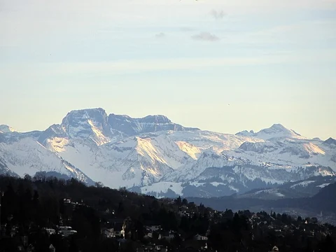 An image depicting the trail Muotathal - Pfannenstock and its surrounding area.
