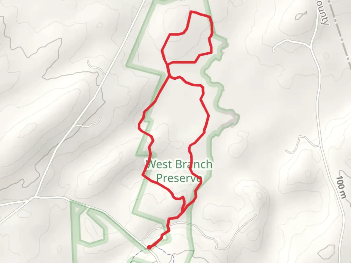 An image depicting the trail North Mountain Road Loop and its surrounding area.