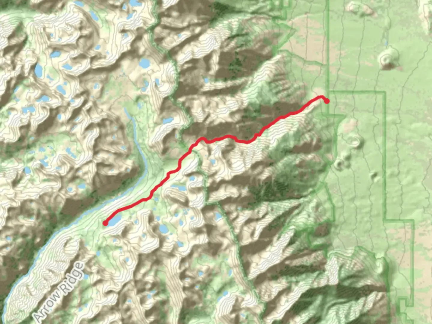 An image depicting the trail Bench Lake via Taboose Pass Trail and its surrounding area.