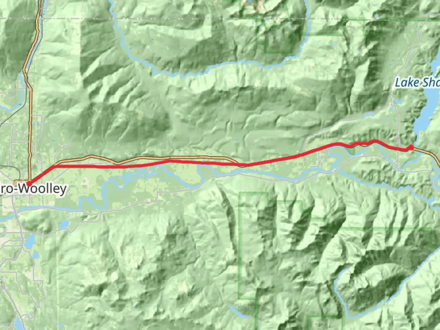 An image depicting the trail Cascade Trail and its surrounding area.