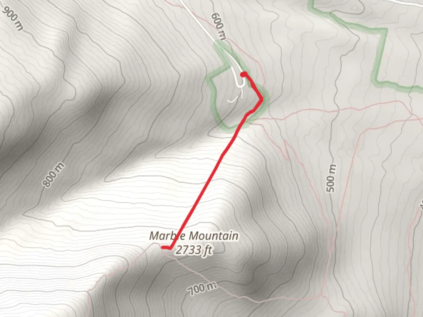 An image depicting the trail Marble Mountain Trail and its surrounding area.