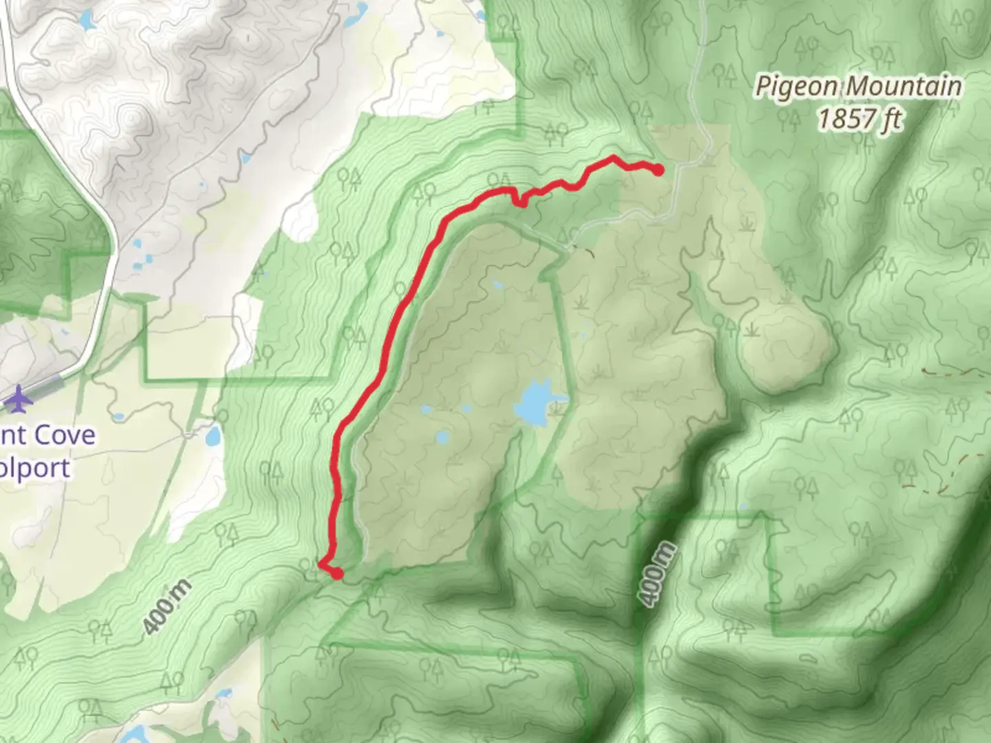 An image depicting the trail Rape gap via Rocky Lane and its surrounding area.
