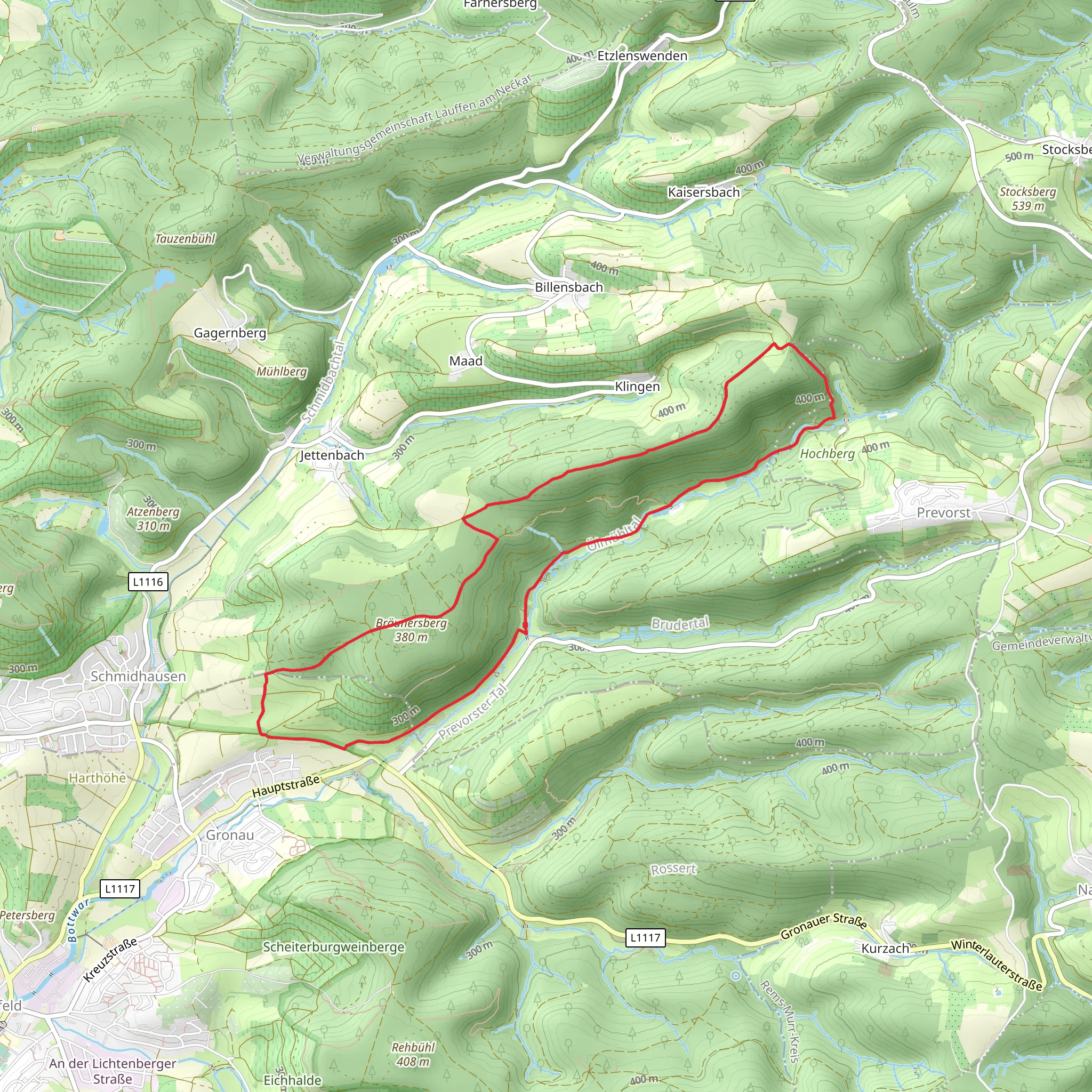 Rundweg 6 and Nebenlinie des SAV mobile static map