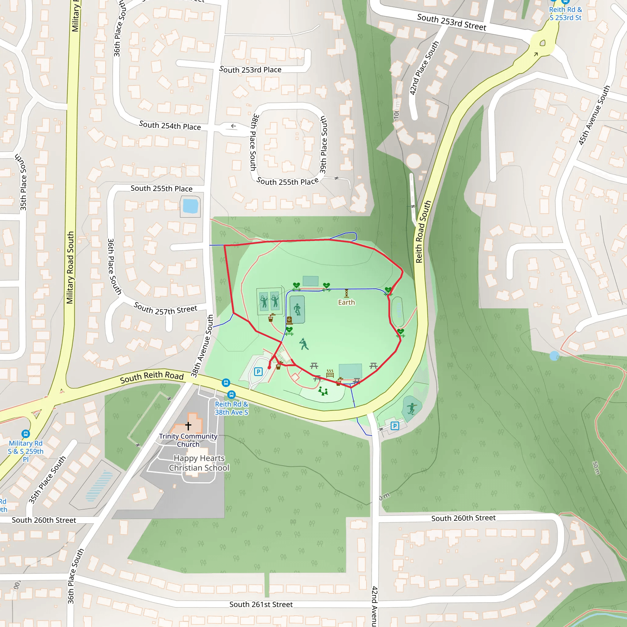West Fenwick Park Loop mobile static map