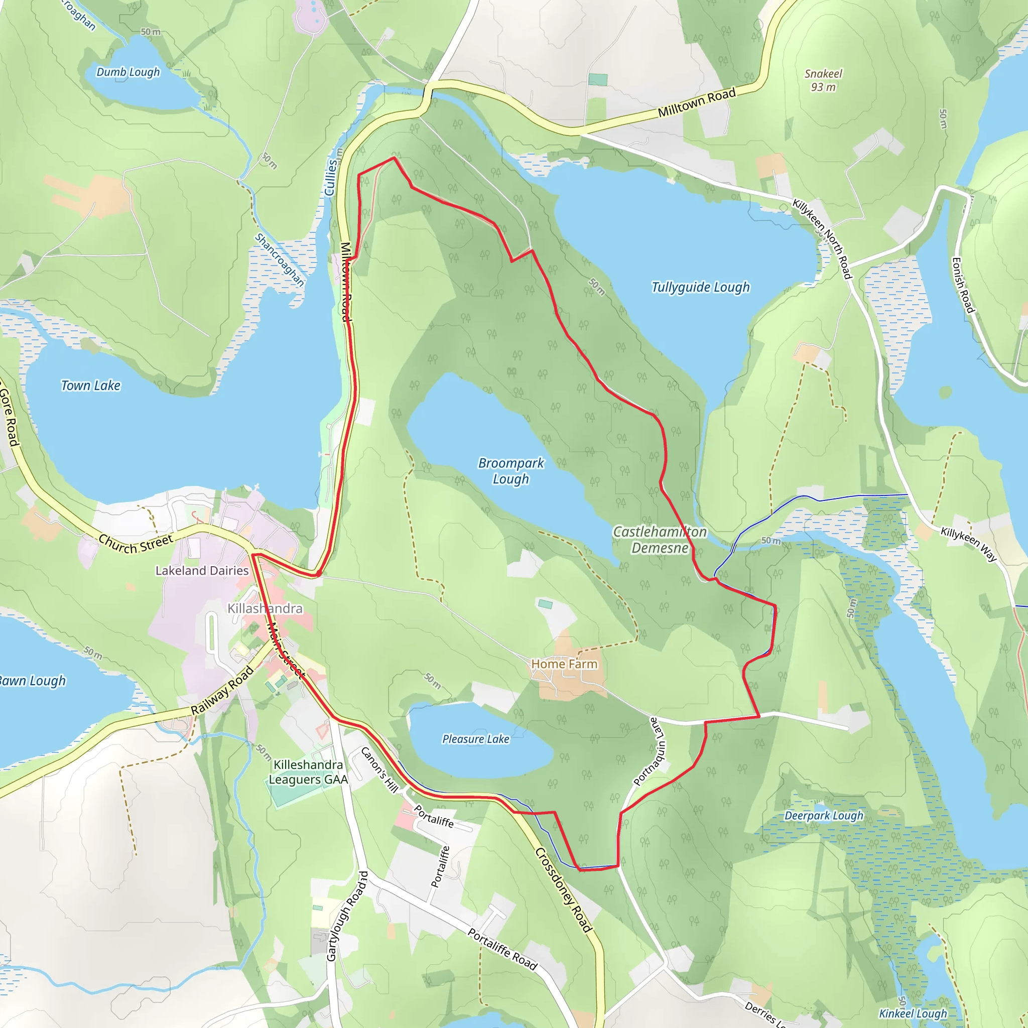 Killeshandra Loop mobile static map