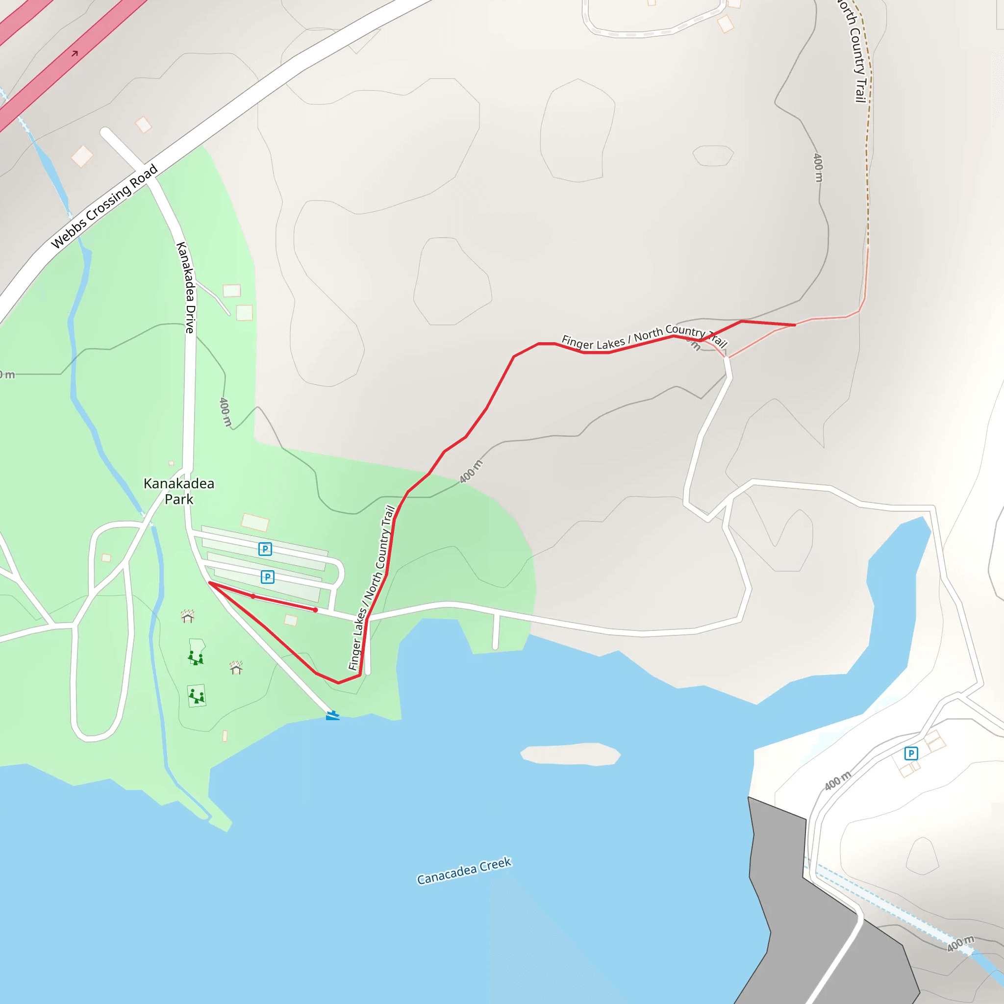 Finger Lakes Trail mobile static map
