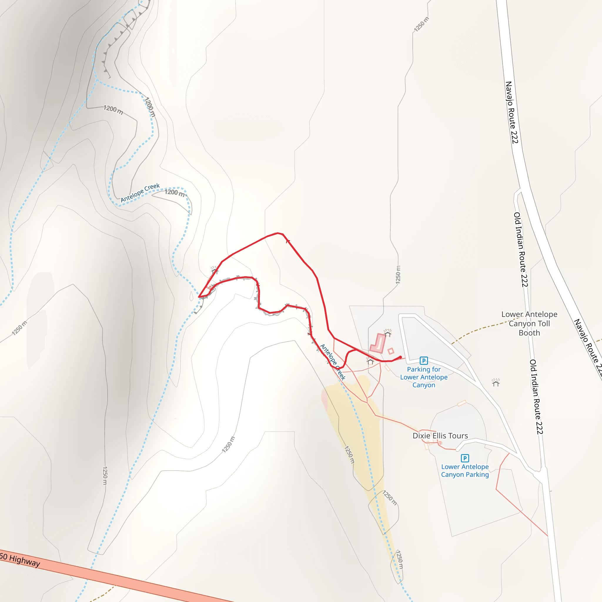 Antelope Creek Loop mobile static map